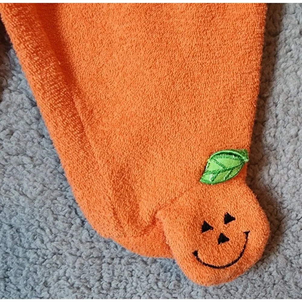 Target‎ Baby 2 Piece Outfit Set Hoodie/Footie Pants Terrycloth Lil Pumpkin Sz 6M